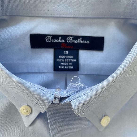 2 Brooks Brothers Boys Non-Iron Dress Shirt Sz 12 - Picture 7 of 12